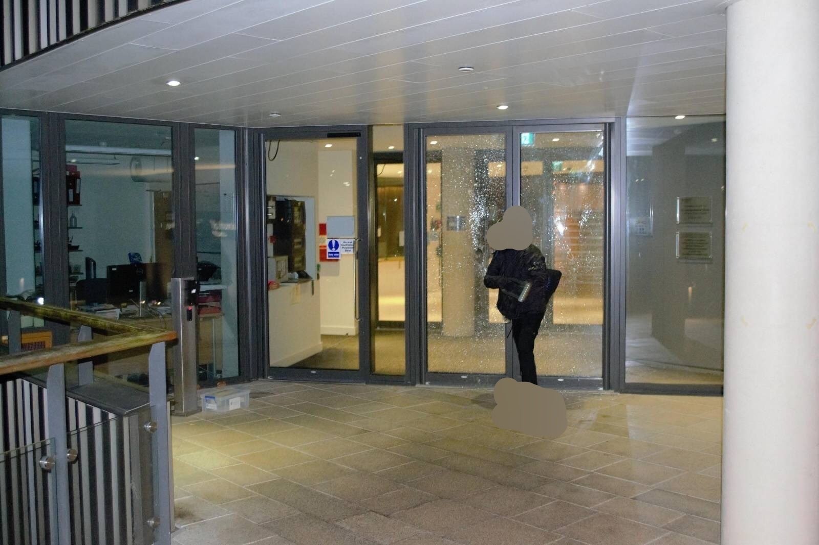 30/01/2023: Front doors smashed at University of Cambridge’s Chemical Engineering Department